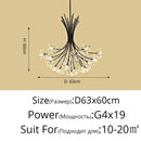 DecorBites™ Dandelion Flower Chandelier LED Lamp for Living Room Bedroom Restaurant Bouquet Decor