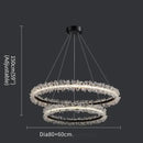 DecorBites™ Crystal Gold Ring LED Chandelier for Home Decoration Luxurious Living Room Dining Bedroom