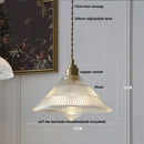 DecorBites™ Amber Glass LED Pendant Lamp Walnut Wood Copper Hanging Light