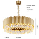 DecorBites™ Gold Crystal Water Droplet Pendant Light - Black Suspension Lamp