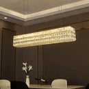 DecorBites™ Crystal LED Pendant Light: Luxury Steel Hanging Lamp for Modern Foyer, Dining Room