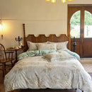 Floral cream egyptian cotton bedding sets bedroom print duvet cover