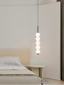 DecorBites™ LED White Pearl Glass Pendant Lights for Kitchen Bar Decor - Bubble Hanging Lamp