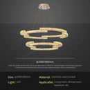 DecorBites™ Circular Crystal Pendant Light Chandelier for Living Room