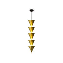 DecorBites™ Cream Bedroom Chandelier: Minimalist Cone Design, Long Line Branches