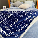 DecorBites™ Cozy Printed Flannel Double-Layer Blanket for Office Napping and Sofa Cover
