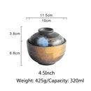 DecorBites™ Japanese Ceramic Ramen Bowl Set - Noodle Soup & Rice Bowl with Lid