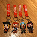 Pirates Of The Caribbean Cute Doll Pendant Anime Figures Jack Sparrow Fashion Backpac Keychain Bag Keyring Pendant Birthday Gift