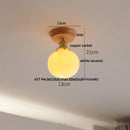 Modern white & brass ceramic led ceiling lamp bedroom lattice light