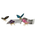 DecorBites™ Golden Crystal Agate Butterfly Sculpture Decorative Figurines
