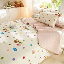 DecorBites™ Cartoon Print Foldable Bed Cover Set | Cotton Quilted Cushion Mat