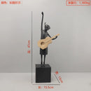 Abstract Guitarist Resin Sculptures by DecorBites™: Musical Instrument Decor for Home
