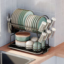 DecorBites™ Kitchen Organizer Rack with Drainboard for Dishes, Utensils, and Cups