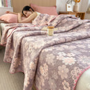DecorBites™ Cotton Towel Blanket, Rural Printed Thin Quilt - Luxury Breathable Bedspread