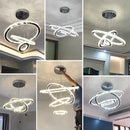 DecorBites™ Crystal Rings Pendant Light Modern Chandelier Ceiling Lamp for Living Room