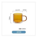 DecorBites™ Double Bottom Glass Mugs Set - 250ml Wine Whiskey Coffee Tea Juice Water Cups