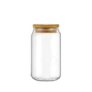 DecorBites™ Glass Drink Cup with Bamboo Lid - High Borosilicate Glass Tea Juice Coffee Mug