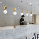 DecorBites™ Gold Ring Glass Ball Pendant Light Fixture for Bedroom Living Room.