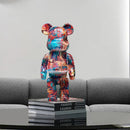 DecorBites™ Graffiti Bear 27cm Figurine | Modern Home Decor Statue & Money Jar
