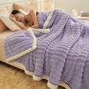 DecorBites™ Fluffy Rabbit Plush Warm Blanket for Bed, Soft & Cozy Autumn Winter Comfort