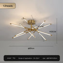 DecorBites™ Gold LED Ceiling Chandelier for Living Room Bedroom Kitchen - Dimmable Pendant Light