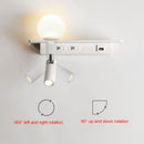 DecorBites™ LED Bedside Wall Lamp with USB Charging, Modern Design for Home Decor