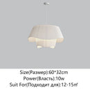 DecorBites™ Cream Fabric Chandelier: Retro Nordic Attic Light for Bedroom, Living Room, Dining Room
