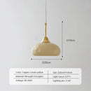 DecorBites™ Cream Glass Nordic LED Pendant Light for Home Decor and Lighting
