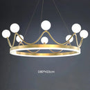 DecorBites™ Crown LED Chandelier: Elegant Ring Lustre for Kids' Room Ceiling Lighting