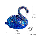 DecorBites™ Crystal Animal Figurines Trinket Box Hand Painted Ring Holder Dresser Decor Wedding Gift