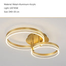 DecorBites™ Acrylic Round Ring Ceiling Light LED Chandelier Modern Minimalism for Living Room and Kitchen