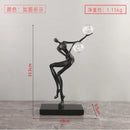 DecorBites™ Golden Man Dancing Crystal Ball Acrobatic Sculpture Figure for Home Decor