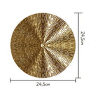 DecorBites™ Geometric Golden Metal Wall Hanging Round Ornaments - Room Decoration Accessories
