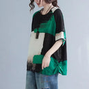 Women Summer T-shirt – Retro Loose Cotton Linen Short Sleeve Top