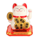 2~20PCS Wealth Waving Cat Chinese Lucky Cat Beckoning Solar Powered Small Size Crafts Home Desktop Ornaments Car Decoration