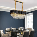 DecorBites™ Crystal LED Pendant Chandelier, Luxury Black Lighting for Bedroom, Living, Dining Room