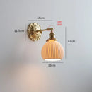 DecorBites™ Frosted Glass LED Wall Light Switch Socket Copper Lampara Pared