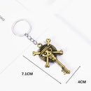 One Piece Keychain Luffy Ace Straw Hat Skull Logo Wanted Order Sanji Nami Robin Bag Keychain Character Toy Fan Gift