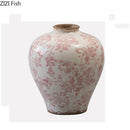 DecorBites™ Cracked Texture Blue & White Porcelain Vase Room Decoration & Flower Pot