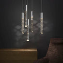 DecorBites™ Gold Crystal Stairs Chandelier Luxe LED Pendant Light Luxury Indoor Lighting