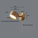 DecorBites™ LED Wood Base Wall Sconce Modern Art Light Fixture for Living Room & Bathroom