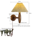 DecorBites™ Cream PVC LED Wall Lamps Japanese Walnut Wood Applique Murale