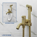 Modern brushed gold bidet faucet set bathroom handheld shower sprayer