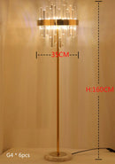DecorBites™ Crystal Gold Floor Lamp for Bedroom & Living Room - Modern Luxury LED Light