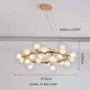 DecorBites™ Glass Ball LED Chandelier Pendant Lamp, Modern Round Design for Home Decor Lighting
