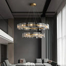 DecorBites™ Crystal Chandelier: Modern Luxury Pendant Light for Living Room, Restaurant, and Bar