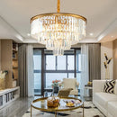 DecorBites™ Crystal Gold Black LED Chandelier: Modern Multi-Storey Pendant Lamp Lighting