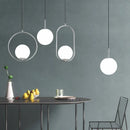 DecorBites™ Glass Ball Pendant Lights Modern LED Brass Black Chrome Suspension Luminaire