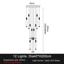 DecorBites™ Elegant LED Chandelier for Staircase & Living Room Décor