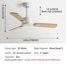 DecorBites™ 56" Industrial Style Black Ceiling Fan with Remote Control for Indoor Rooms